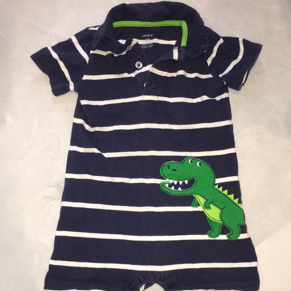 Carter’s Dinosaur Appliqué Boys Romper